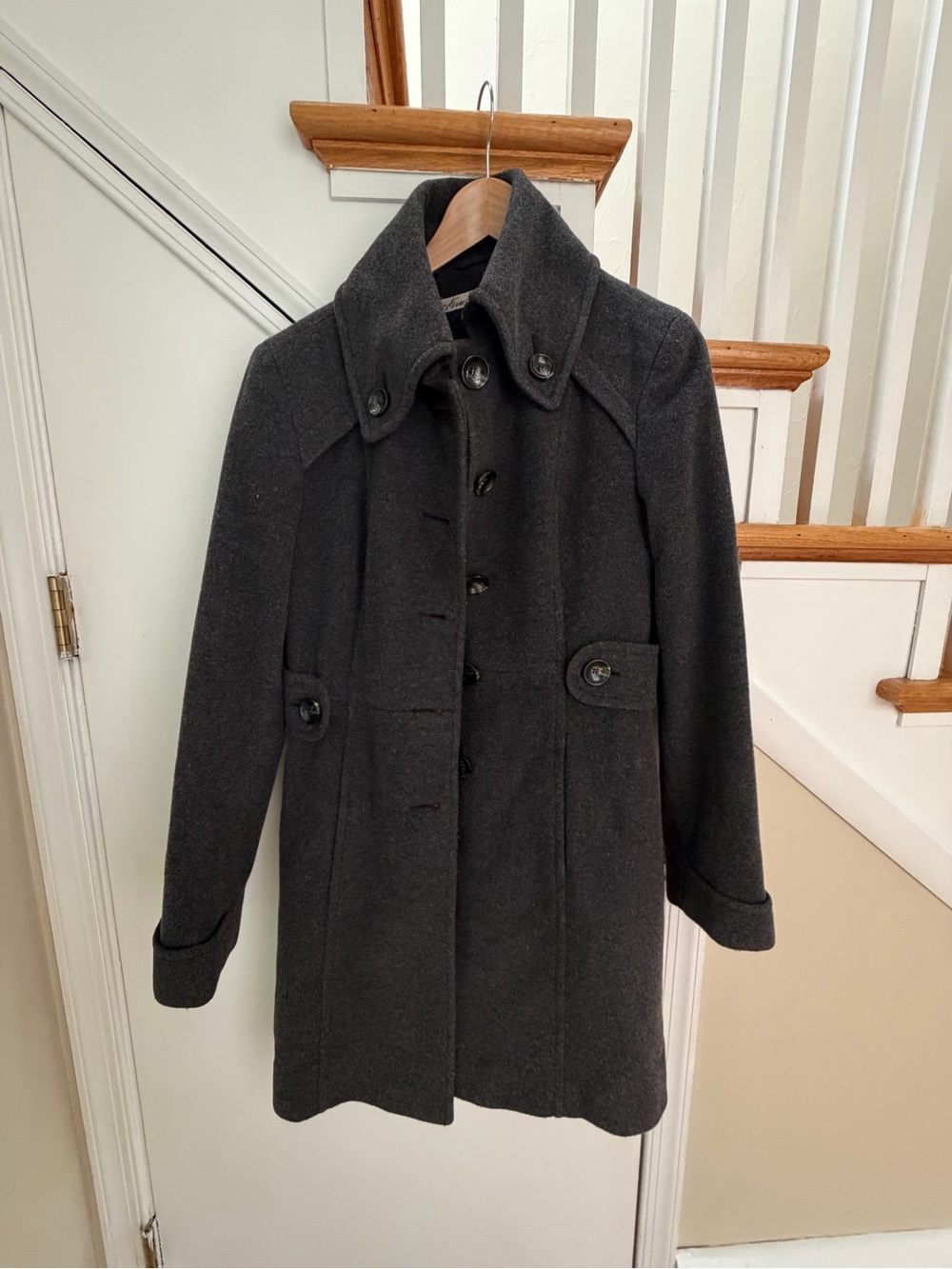 Kenneth Cole Reaction Charcoal Gray Pea Coat